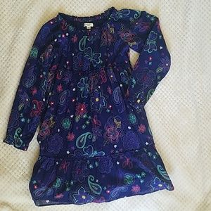 NWOT Land's End • Navy Floral Long Sleeved Dress